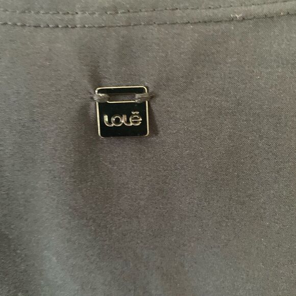 Lole Colour Block Black Tan Spilt Side Blouse - Picture 6 of 7